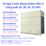 Tổ hợp 2 Dàn Nóng Daikin VRV H 28HP RXYQ28BYM